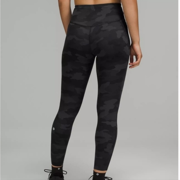 Lululemon Base Pace High Rise Running Tight 25" Heritage 365 Camo Deep Coal - Picture 2 of 7